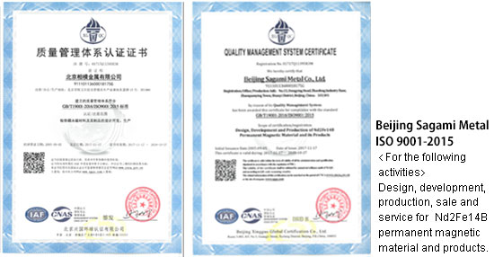 San Huan Sagami ISO 9001